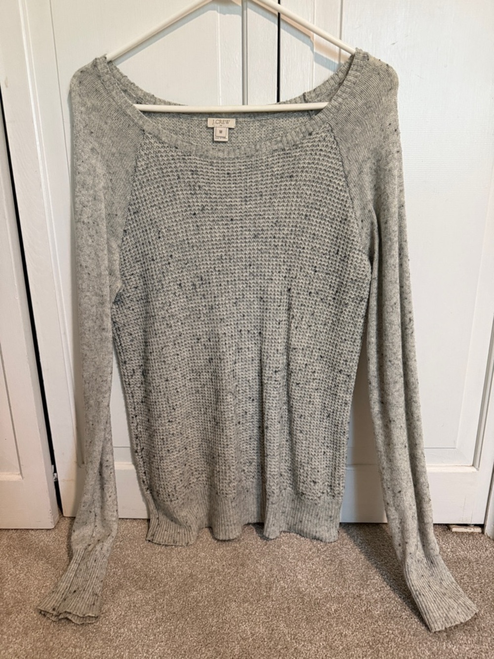 J. Crew Heather Gray Lightweight Knit Sweater